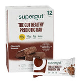 Supergut Prebiotic Bars | Meal Replacement | Boost GLP-1 | High Fiber and Protein | No Added Sugar | Keto Food, Meal, Snack (Chocolate Brownie, 12 Count)