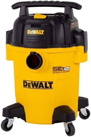 DEWALT 6 Gallon STEALTHSONIC Quiet Shop Vacuum Wet and Dry DXV06PL-QT, 4 Peak HP Shop Wet Dry Vac for Jobsite & Workshop