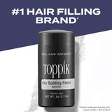 Toppik Hair Building Fibers, White, 12g Fill In Fine or Thinning Hair Instantly Thicker, Fuller Looking Hair 9 Shades for Men & Women