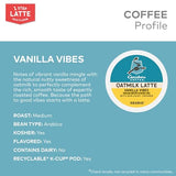 Caribou Coffee Vanilla Vibes Oatmilk Latte, One Step Latte Single Serve Keurig K-Cup Pods, 20-Count Box