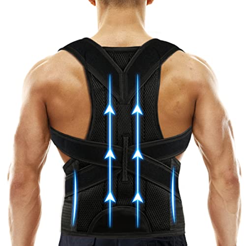 Back Brace Posture Corrector for Women and Men - Relief for Waist, Back and Shoulder Pain - Adjustable and Breathable Posture Back Brace - Improve Back Posture and Provide Lumbar Support S(24"-29")