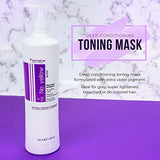 Fanola No Yellow Mask 33.8 oz - Anti Brass Color Depositing Purple Mask - Hair Toner for Blonde, Silver, Gray, and Highlighted Hair - Toning Mask to Remove Yellow Tones & Brassiness from Bleached Hair