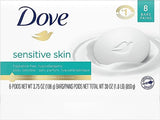 Dove Sensitive Skin Beauty Bar Unscented - 4oz(Pack of 8)