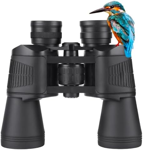 20x50 Binoculars for Adults 27MM Eyepiece with Low Light Night Vision High Power Binocular with BAK4 Prism FMC Lens for Bird Watching Travel Hunting Football Games Stargazing