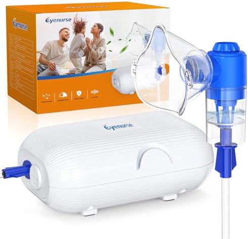 Nebulizer for Adults& Kids, Nebulizer Machine Quiet Nebulizer for Breathing Treatment with Mouthpiece & 2Masks, Nebulizer System with Tubing Kit for Home Use
