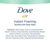 Dove Instant Foaming Body Wash for Softer and Smoother Skin Sensitive Skin Effectively Washes Away Bacteria While Nourishing Your Skin 13.5 oz Pack of 4