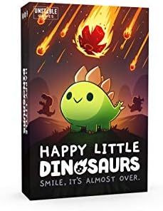 Unstable Games - Happy Little Dinosaurs Base Game - Competitive Sabotage Funny Card Game For Kids, Teens, Adults - 2-4 Players, Hand Management