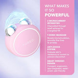 FOREO BEAR Mini Microcurrent Facial Device Face Sculpting Tool Instant Face Lift Firm & Contour Reduce Double Chin Non-Invasive Increases Absorption of Facial Skin Care Products