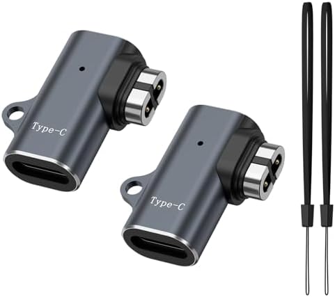 Meliya 2 Pack Charger Adapter for Aftershokz Headphones, USB Type-C Magnetic Charger Converter for AfterShokz Aeropex, Shokz OpenRun Pro, OpenRun Mini, OpenComm (USB C+USB C)