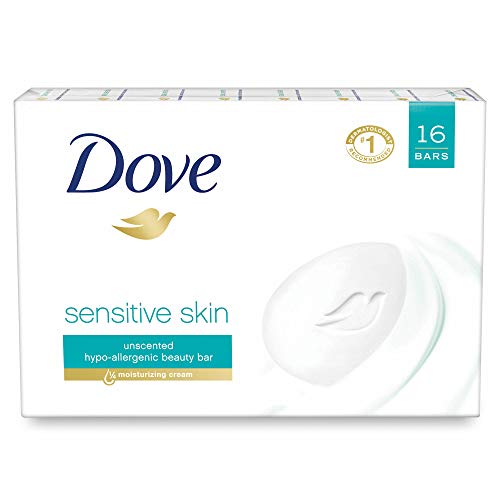 Dove Sensitive Skin Soap Bar, 113 g/4.0 oz, 16-pack