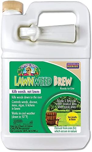 Bonide Captain Jack's Lawnweed Brew, 128 oz Ready-to-Use Spray, Fast-Acting Formula Controls Weeds, Moss, Algae, Lichens & Disease