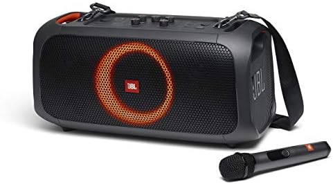 JBL PartyBox On-The-Go Portable Party Speaker with Built-in Lights Black (Renewed)