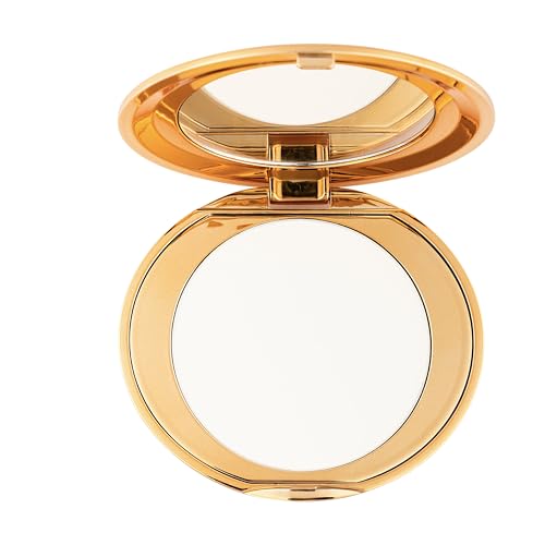 MCoBeauty Miracle Flawless Pressed Powder, Translucent, Oil-Control, Soft-Focus Finish with Hydrating Rose Flower Extract & Sweet Almond Oil, Vegan, Cruelty Free Cosmetics