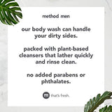 Method Men Body Wash, Cedar + Cypress, Paraben and Phthalate Free, 18 FL Oz (Pack of 6)