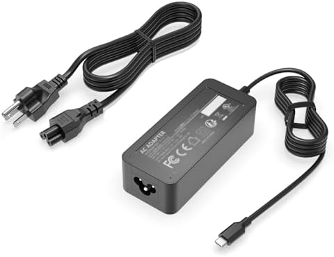 Charger Fits for Lenovo Laptop USB-C, 65W Thinkpad Yoga Fast Charger (Safety Certified by UL), 10Ft Long Power Cable, Stable Connection