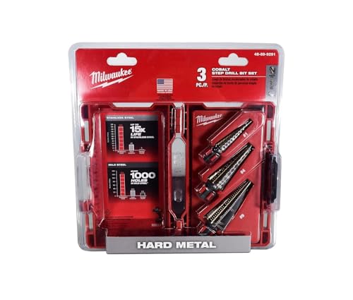 Milwaukee 48-89-9291 3-Piece #1, #4, and #9 Cobalt Step Drill Bit Set