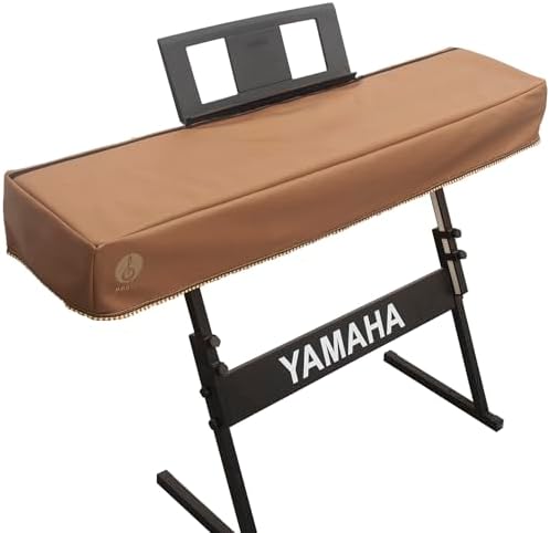 Keyboard Piano Cover Digital Piano Dust Covers Luxury Soft and Premium Surface Thickening Electronic Organ Covering Keyboard Update Encasement (Brown)