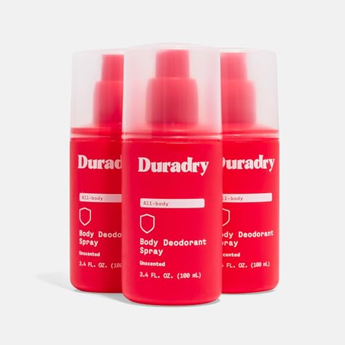 Aluminum-Free Whole Body Deodorant Spray for Men and Women - Unscented Deodorant for Whole Body, Natural Odor Neutralizer, Clear and Residue Free, Non-Staining, Cruelty-Free - 3.4 Fl Oz (Pack of 3)