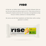 Rise Pea Protein Bar - Vegan Lemon Cashew | Breakfast Bar & Protein Snack 15g Protein Just 3 Whole Food Ingredients Non-GMO Gluten-Free Soy Free