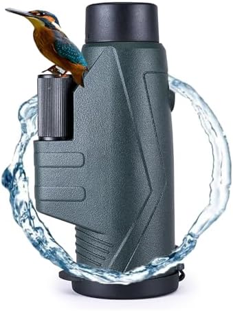 Monocular Telescope 10x42 Monoculars for Adults High Powered IPX7 Waterproof Monoculars Adapter and Sturdy Tripod - Portable Telescope FMC for Bird Watching Hunting Travel Binoculars Gear Nautical