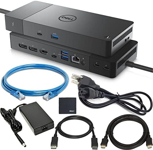 Dell Thunderbolt 4 Dock WD22TB4 - Modular Docking Station With Future-Ready Design, ZoomSpeed HDMI & DisplayPort Cables, Ethernet Cable - Bundle