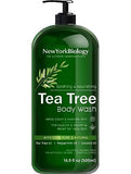 New York Biology Tea Tree Body Wash for Men and Women - Moisturizing Body Wash Helps Soothe Itchy Skin, Jock Itch, Athletes Foot, Nail Fungus, Eczema, Body Odor and Ringworm - 16.9 Fl Oz - Pack of 2