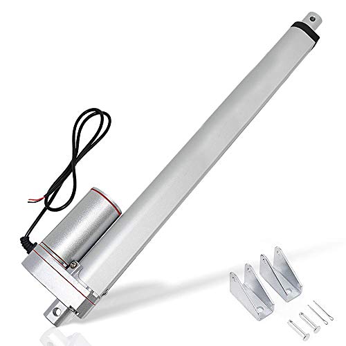ECO-WORTHY Heavy Duty 330lbs/1500N Solar Tracker Linear Actuator Multi-Functions with Mounting Brackets (12V, 12") IP54 Waterproof 300mm Stroke Linear Motion Actuator