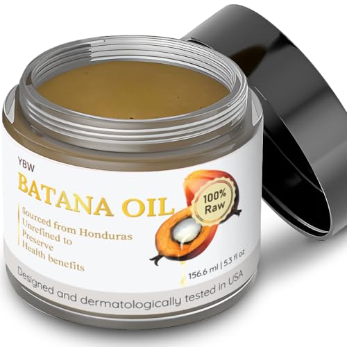 Raw Batana Oil for Hair Growth, 100% Natural, Pure, Unrefined and Organic Dr. Sebi Batana Oil Raw from Honduras Prevent Hair Loss and Enhances Hair Thickness in Men & Women