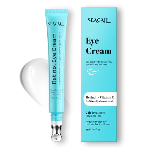 Retinol Eye Cream - Eye Cream with Hyaluronic Acid and Caffeine for Dark Circles and Puffiness, Anti-Aging - Reduces Wrinkles and Repairs the Eye Area (15ml) Valentine's Day Gift