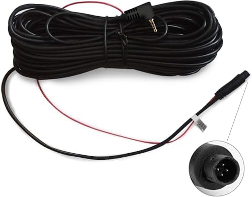 REDTIGER 33Feet Backup Camera Longer Replacement Cable for Dash Cam(4 pin,2.5mm)