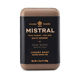 Mistral Bar Soap Organic, Teak Wood, Large Bar