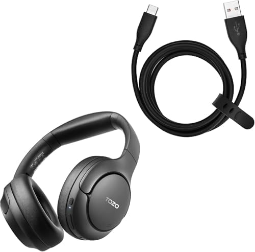 TOZO HT2 Hybrid Active Noise Cancelling Headphones USB-C to USB-A Charging Cable HT2
