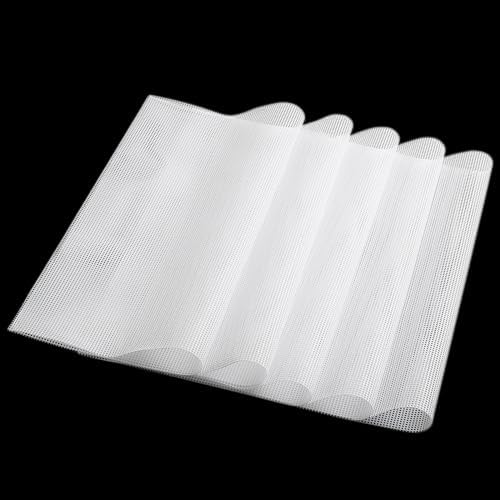 Kispo Dehydrator Liners for Cosori CFD-P501-SUS: 5-Pack 10x9 inch Mesh Silicone Sheet Compatible with Dehydrator Trays Dryer Machine - Non-stick/BPA-Free/Reusable