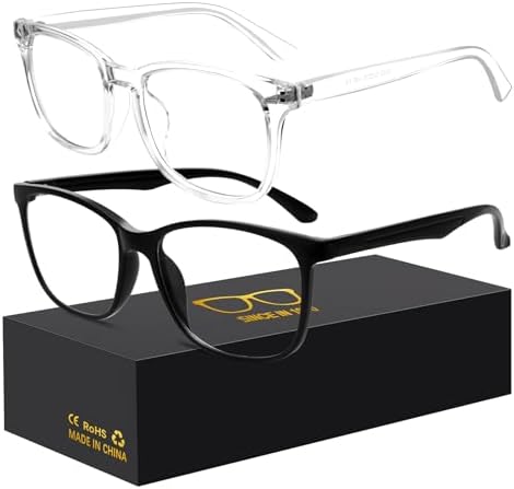 Blue-Light Blocking Glasses Computer Reading/Gaming/TV/Phones Glasses Fashion Anti Eyestrain UV Glasses for Women Men