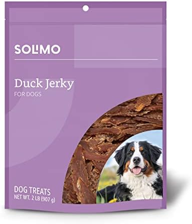 Amazon Brand - Solimo Duck Jerky Dog Treats, 2 Pound (Pack of 1)