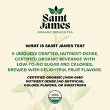 Saint James Iced Tea | Organic Black Tea | Organic, Non-GMO Black Tea, 12 Pack (16.9oz each) (Variety)