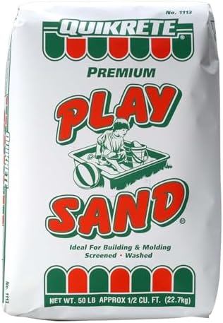 Quikrete Sandbox Play Sand – Outdoor Kids Filtered Playsand for Sand Box – Screened, Washed and Dried Tan Color - 50 Pounds