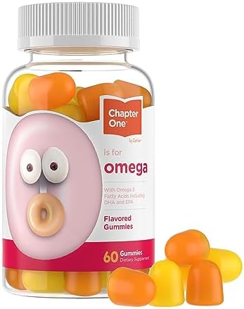 Zahler - Chapter One Omega 3 Gummies for Kids with No Fish Oil (60 Count) - Kosher Omega 3 6 9 Fatty Acids, EPA, DHA - Easy to Take Omega 3 Supplement for Healthy Growth, Development & Brain Function