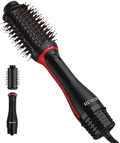 REVLON One-Step Volumizer Plus Hair Dryer and Styler, Enhanced Motor for Less Frizz, More Shine, and Reduced Heat Damage for Salon Style Round Brush for Blowout, Black (Amazon Exclusive)