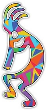 Kokopelli Sticker Colorful Car Decal by Megan J Designs™ - Laptop Sticker Window Car Decal Vinyl Sticker