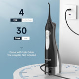 Water Flosser, Mornwell Water Flossers for Teeth - 330ML Tank USB Rechargeable Dental Flosser, IPX7 Waterproof 3 Modes & 4 Jet Tips Portable Dental Oral Irrigator,Professional Water Flosser