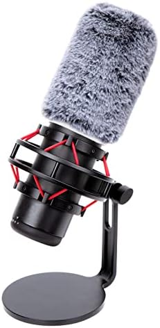 YOUSHARES QuadCast Mic Windscreen, Furry Wind Cover Compatible with HyperX QuadCast Mic and HyperX QuadCast S microfono for Filter Ambient and Breathing Winds