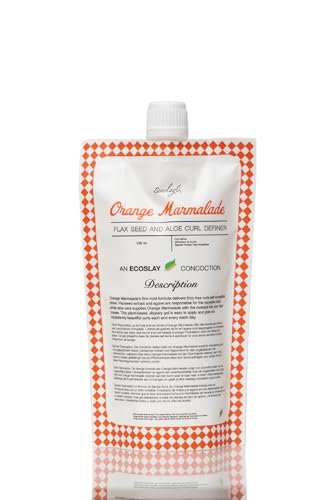 Ecoslay Orange Marmalade Curl Definer Gel - Long-lasting Hold for Wavy, Curly, Coily, and Kinky Hair - Curl Styling Gel for Women