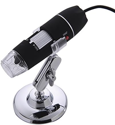 Rongon 50x - 500x Magnification Endoscope, 8 LED USB 2.0 Digital Microscope, Mini Camera with OTG Adapter and Metal Stand, Compatible with Mac Window 7/8/10 Android Linux (500X)