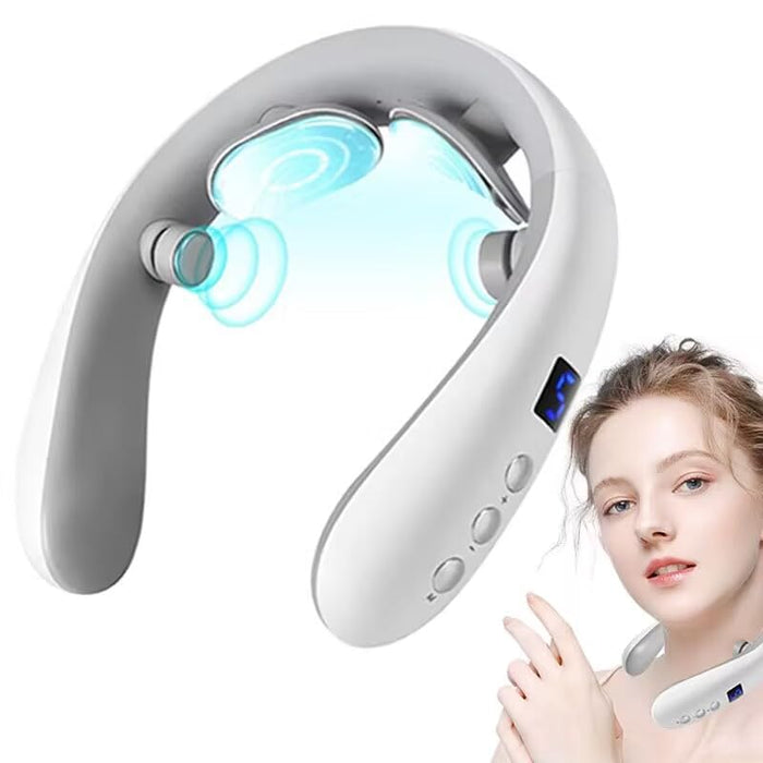 Xpudding Neckology Intelligent Neck Massager with Heat, Electric Pulse Neck Massager for Pain Relief, Wireless Neck Massager for Women