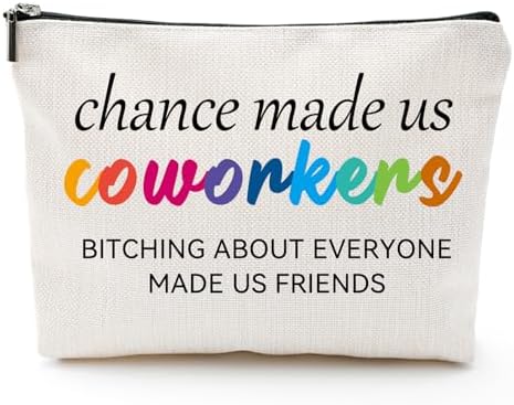 Coworker Leaving Gifts for Women，Work Besties Gifts for Women, Chance Made Us Coworkers, New Job, Going Away, Retirement, Farewell Gifts for women Cosmetic Bag