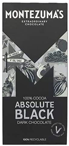 Montezuma's Absolute Black 100% Cocoa Bar 4 X 90 Grams