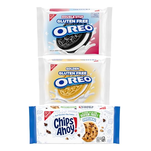 OREO and CHIPS AHOY! Gluten Free Cookies Variety Pack, OREO Double Stuf, OREO Golden, CHIPS AHOY! Chocolate Chip Cookies, 3 Packs