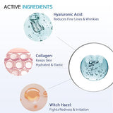 #OOTD Collagen Hydrating Sheet Masks for Face Korean Anti Aging Mask Sheet for Dry Skin & Sensitive Skin, EVE Vegan, Not Tested on Animals, No Parabens, No Sulfates, Hyaluronic Acid, Witch Hazel 10EA