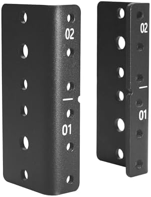 2 PCS 2U Rack Rails Kit for Wooden Studio Cabinets’ application, 19” Rack Rails Vertical or Horizontal Mount for AV Sound Recording Network Equipment Installation